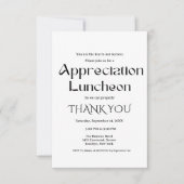 Modernes Skriptwertschätzungs-Party dankbar Party Einladung (Vorderseite)