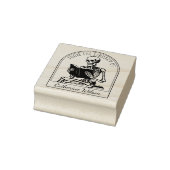 Modernes Skull-Reading-Buchzeichen aus der Bibliot Gummistempel (Stempel)