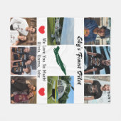 Modernes "Sky's fest Pilot", Flugzeug, FotoCollage Fleecedecke (Vorderseite (Horizontal))