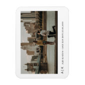 Modernes Sleek Monogram Stilvolles Foto Save the D Magnet (Vertikal)