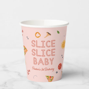 Modernes Slice Slice Baby Pizza Party Pappbecher
