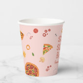 Modernes Slice Slice Baby Pizza Party Pappbecher (Vorderseite)