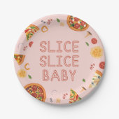 Modernes Slice Slice Baby Pizza Party Pappteller (Vorderseite)