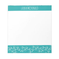 Modernes Snaffle Bit Horse Notepad - Aquamarin