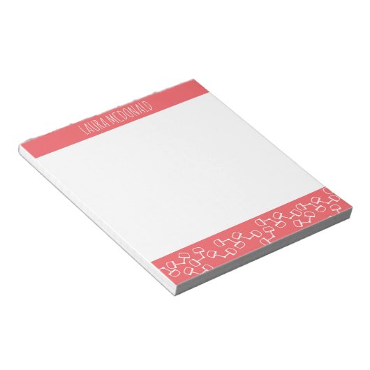 Modernes Snaffle Bit Horse Notepad - Korallen Notizblock (angewinkelt)