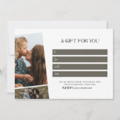 Modernes Snapshot Foto Fotografy-Geschenkzertifika (Rückseite)