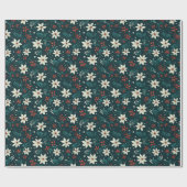 Modernes Snowflake Holiday Geschenkpapier (Flach)