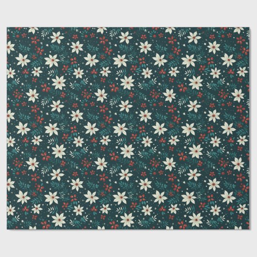 Modernes Snowflake Holiday Geschenkpapier (Flach)