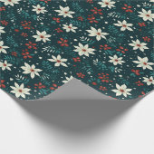 Modernes Snowflake Holiday Geschenkpapier (Ecke)