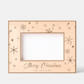 Modernes Snowflake Muster Frohe Weihnachten Geätzte Rahmen (Vorderseite)