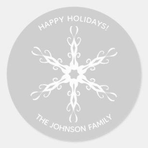 Modernes Snowflake Personalisiert Sticker