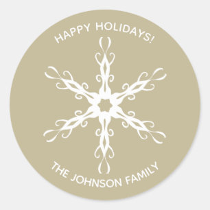 Modernes Snowflake Personalisiert Sticker