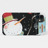 Modernes Snowmen-Winter-Zuhause Case-Mate iPhone Hülle (Rückseite (Horizontal))