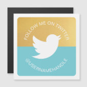 Modernes Social Media Twitter Magnetkarte (Vorne/Hinten)