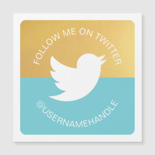 Modernes Social Media Twitter Magnetkarte