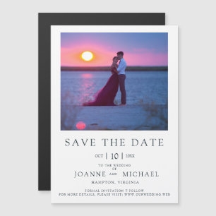 Modernes Sofort-Foto-Paar Save the Date Hochzeit Magnetkarte
