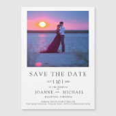 Modernes Sofort-Foto-Paar Save the Date Hochzeit Magnetkarte (Vorderseite)