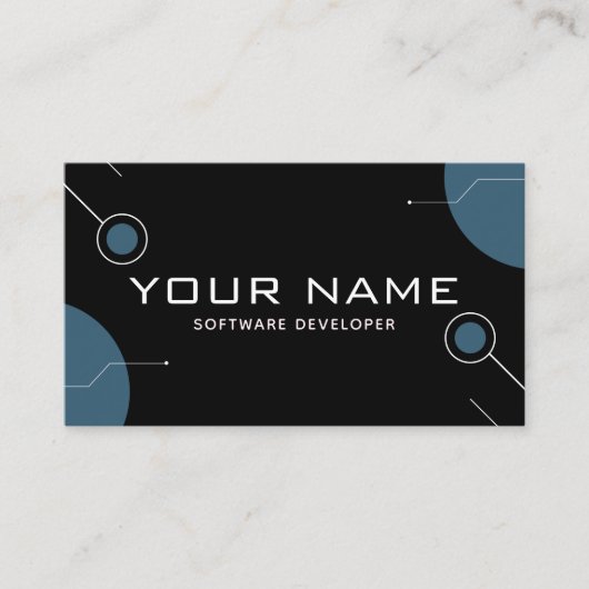 Modernes Software Developer Technology Web Design Visitenkarte (Vorderseite)