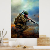 Modernes Soldat AI Digital Art Poster #01 (Küche)