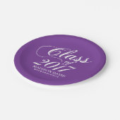 Modernes Solid Lila | Abschluss Pappteller (Schrägansicht)