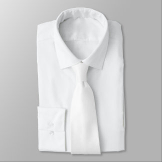 Modernes Solid-Minimal-Schwarz-Monogramm der weiße Krawatte