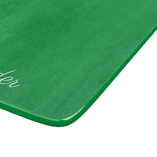 Modernes, solides, hellgrünes Template, weißes Scr Schneidebrett (Ecke)