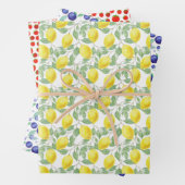 Modernes Sommerfruchtmuster Geschenkpapier Set (Beispiel)