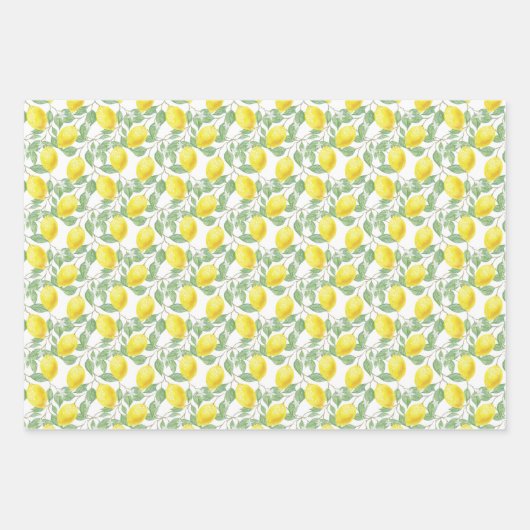 Modernes Sommerfruchtmuster Geschenkpapier Set (Vorderseite)