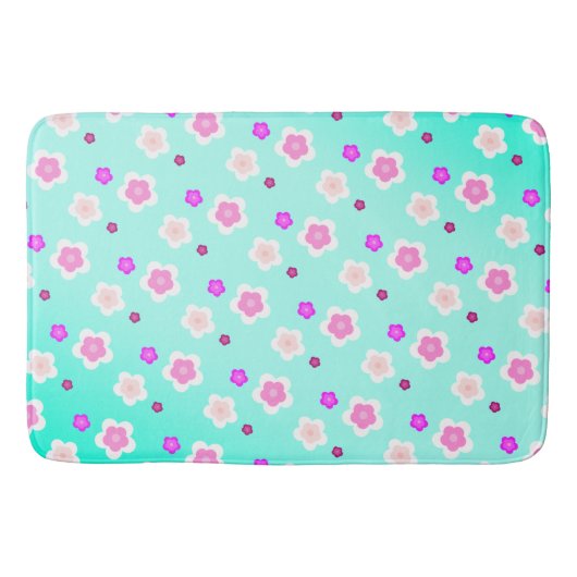 Modernes Sommergradientenprofil - Blume Badematte (Vorderseite)