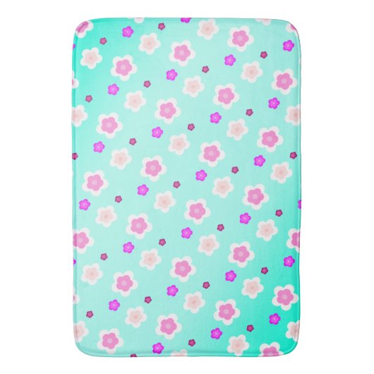 Modernes Sommergradientenprofil - Blume Badematte (Vorderseite Vertikal)