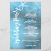 Modernes Sommerhochzeitprogramm für das Blaue Meer Flyer (Hinten)