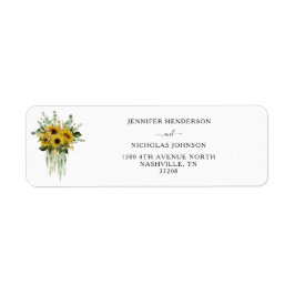 Modernes Sonnenblumen-Hochzeitsplatz