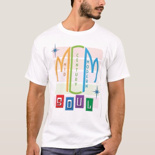 Modernes Soul-Retro-MCM Vintages Design T-Shirt (Vorderseite)