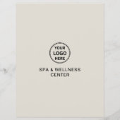 Modernes Spa-Wellness-Center Werbegeschäft Flyer (Hinten)