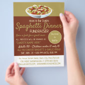 Modernes Spaghetti Dinner Fundraiser Event Flyer (Hand)
