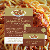 Modernes Spaghetti Dinner Fundraiser Event Visitenkarte