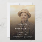 Modernes Spanisches Beerdigungsdenkmal Celebrando- Einladung (Vorderseite)