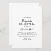 Modernes spanisches Brautparty Einladung (Vorne/Hinten)