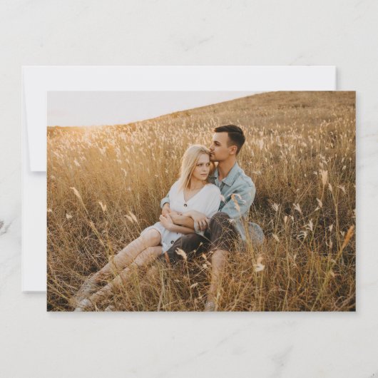 Modernes Spanisches Celebra con Nosotros Foto Wedd Einladung (Rückseite)