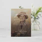 Modernes Spanisches Gracias Beerdigung Foto Vielen Karte (Stehend Vorderseite)