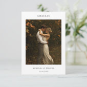 Modernes Spanisches Hochzeitsgracias-Foto Dankeskarte (Stehend Vorderseite)