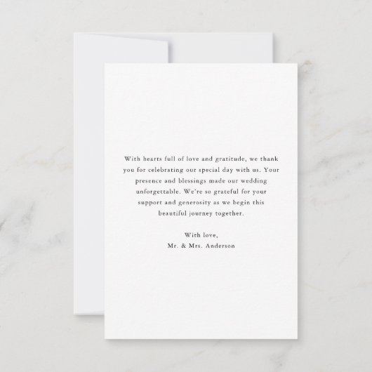 Modernes Spanisches Hochzeitsgracias-Foto Dankeskarte (Rückseite)