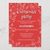 Modernes Sparkle und Chef: Weihnachten Party Einladung (Vorne/Hinten)