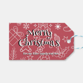 Modernes Sparkle und Chef: Weihnachten Party Geschenkanhänger