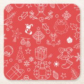 Modernes Sparkle und Chef: Weihnachten Party Rechteckiger Pappuntersetzer (Vorderseite)