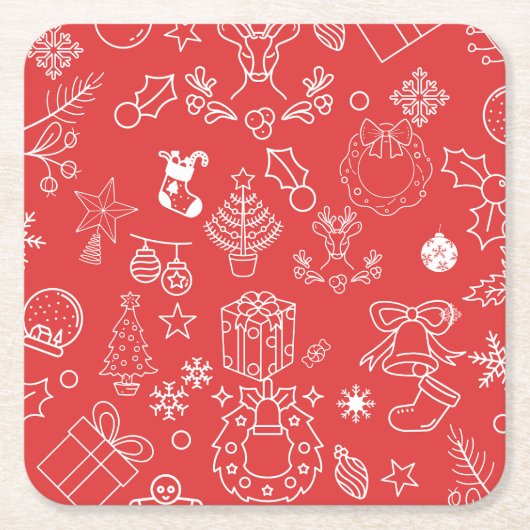 Modernes Sparkle und Chef: Weihnachten Party Rechteckiger Pappuntersetzer (Vorderseite)