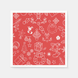 Modernes Sparkle und Chef: Weihnachten Party Serviette