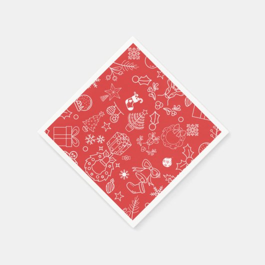 Modernes Sparkle und Chef: Weihnachten Party Serviette (Ecke)