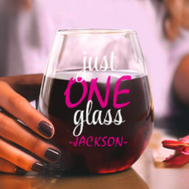 Modernes Spaß-Zitat der Mütter Tag rosa Farbtext Weinglas Ohne Stiel