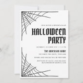 Modernes Spider Web-Halloween-Party Einladung (Vorderseite)
